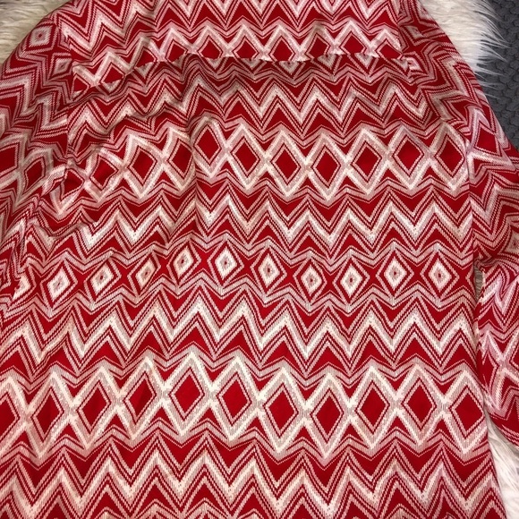 PARKER Marissa Blouse in Silk Crimson Geo Long Sleeve Sz M - Picture 10 of 14